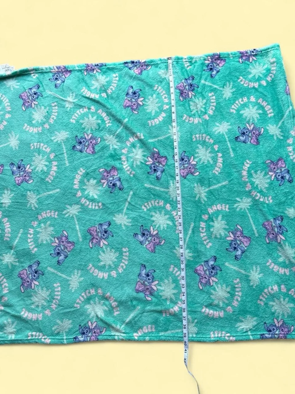 ✨Disney Stitch and Angel fleece blanket with purple Stitch characters✨